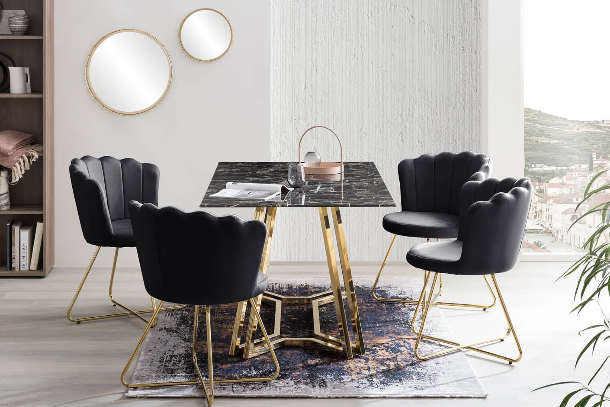 Stoel Chanelle Zwart – Set van 2