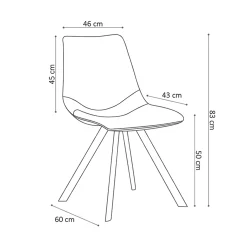 Stoel Collin Bruin – Set van 2