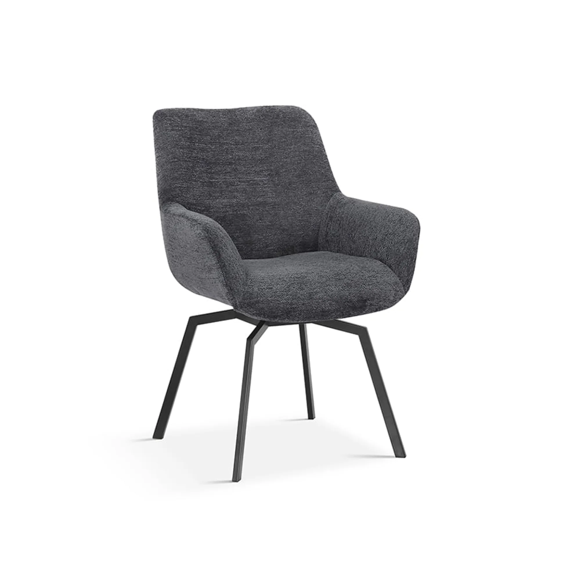 Stoel Denise Donkergrijs Teddy
