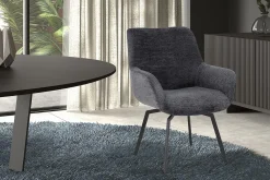 Stoel Denise Donkergrijs Teddy