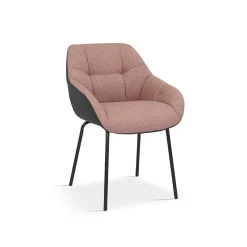 Stoel Dundee Roze-Donkergrijs – Set van 2
