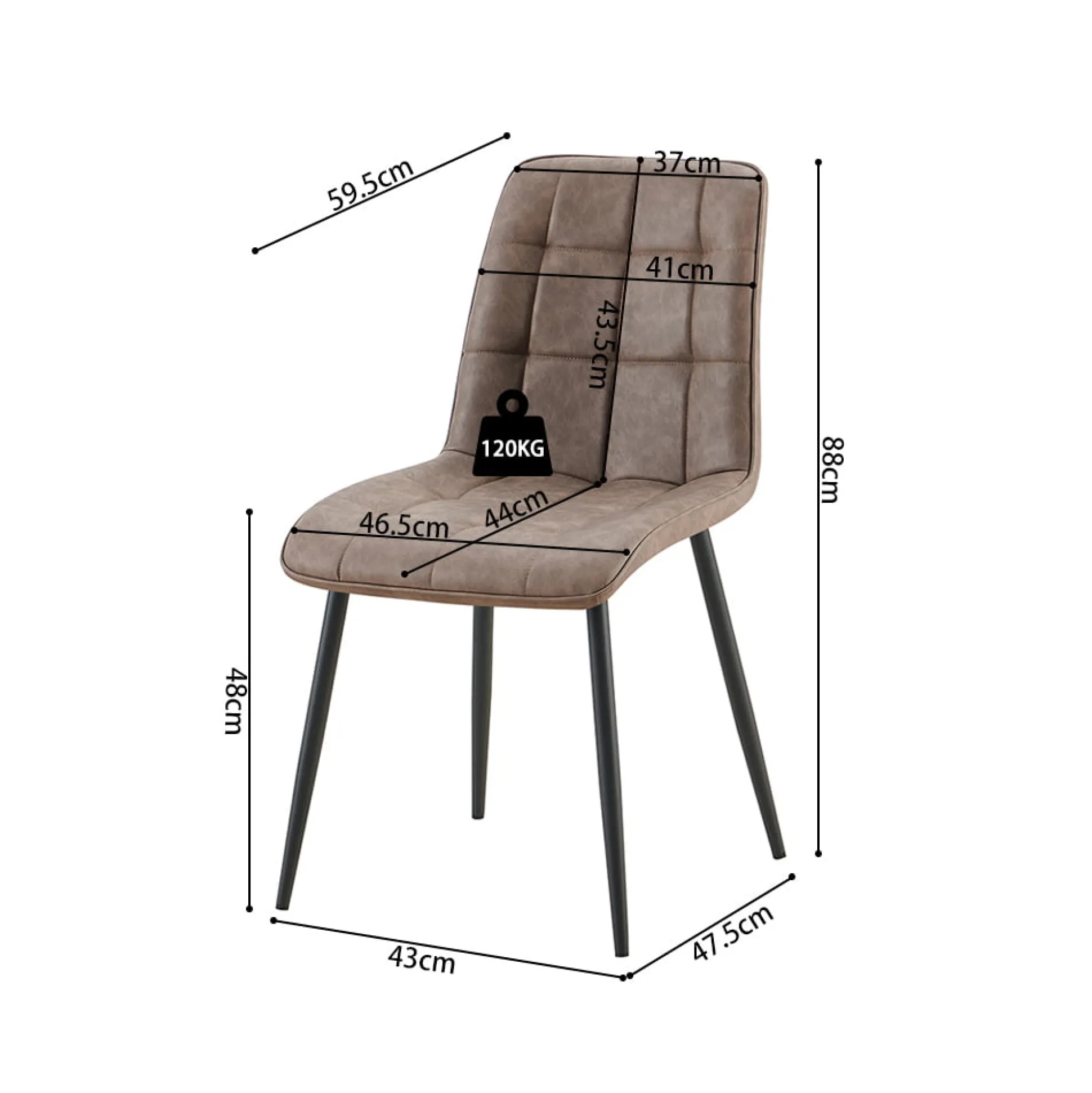 Stoel Fons Bruin – Set van 4