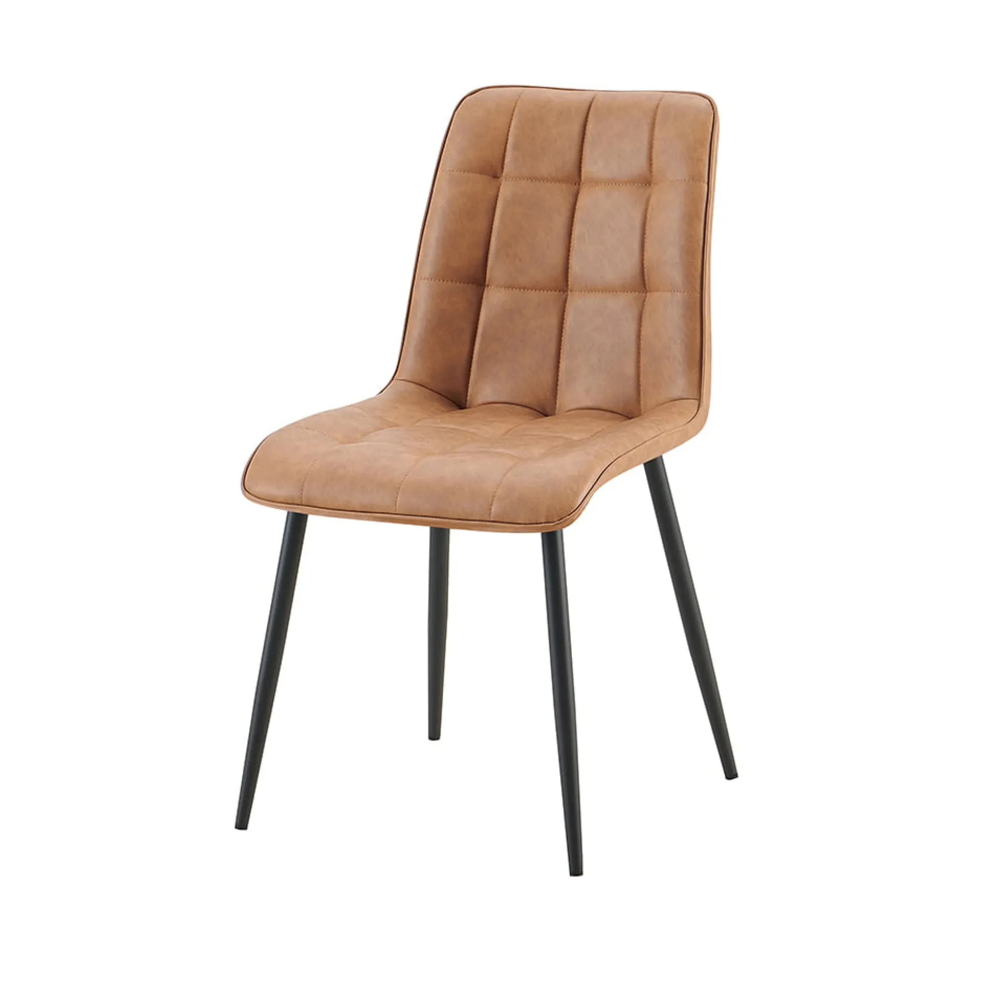 Stoel Fons Cognac – Set van 4