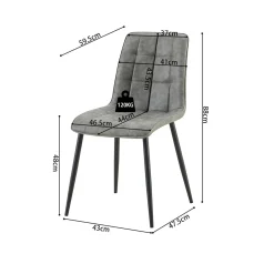 Stoel Fons Grijs – Set van 4