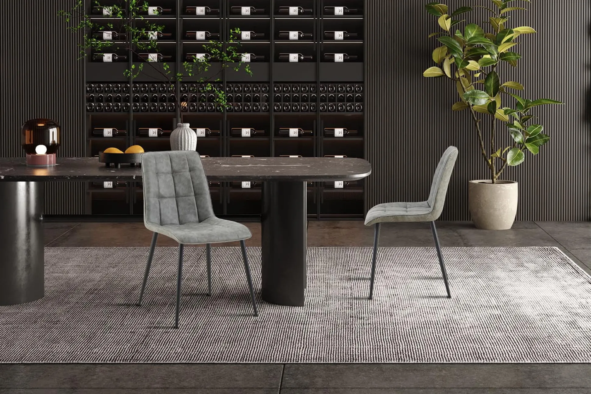 Stoel Fons Grijs – Set van 4