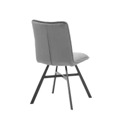 Stoel Gio Grijs Velours – Set van 4