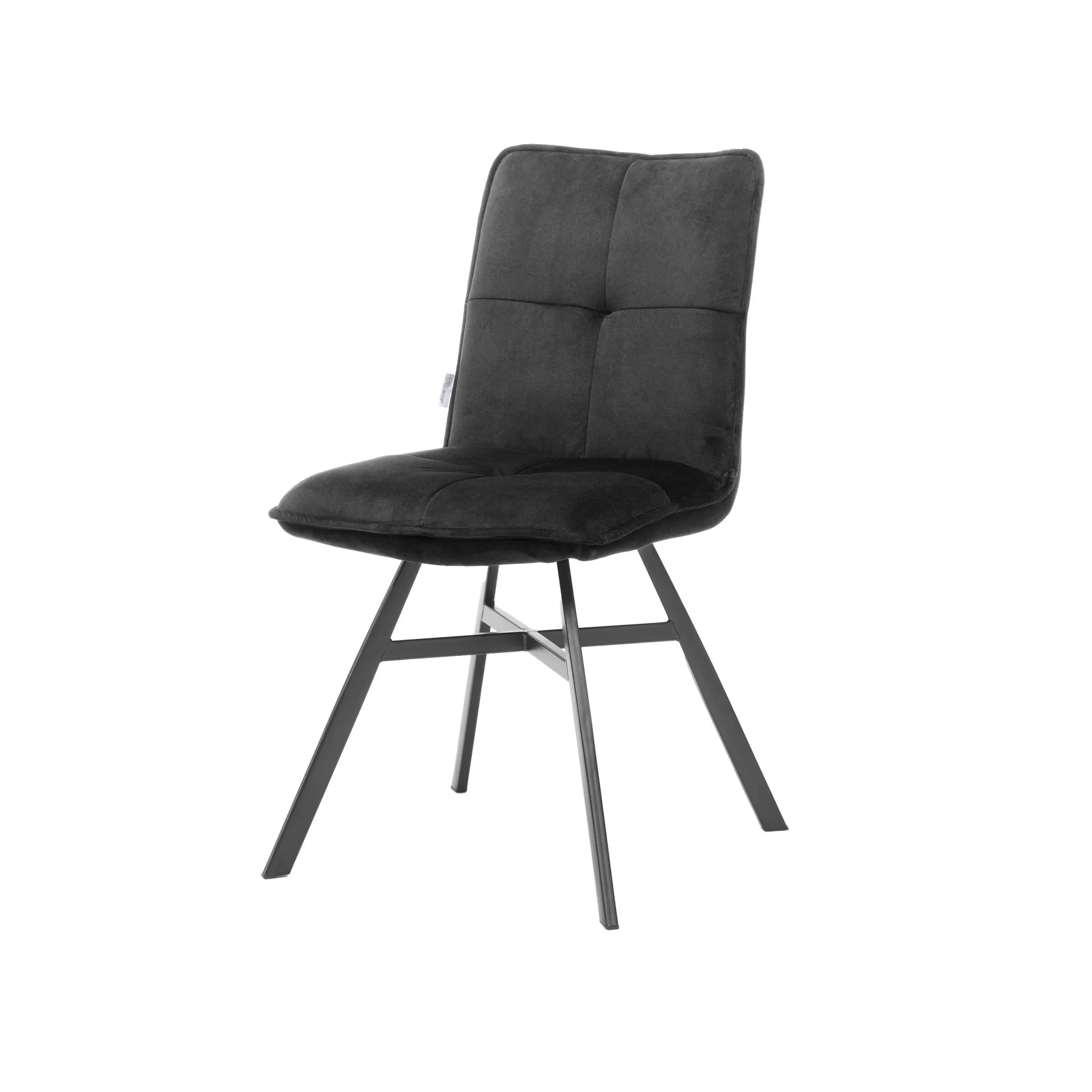 Stoel Gio Zwart Velours – Set van 4