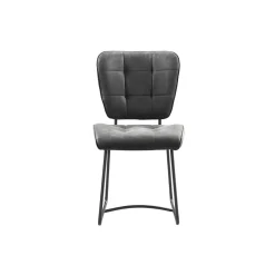 Stoel Henry Antraciet Stof – Set van 2