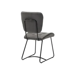 Stoel Henry Antraciet Stof – Set van 2