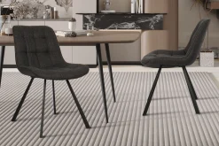 Stoel Johanna Donkergrijs – Set van 2