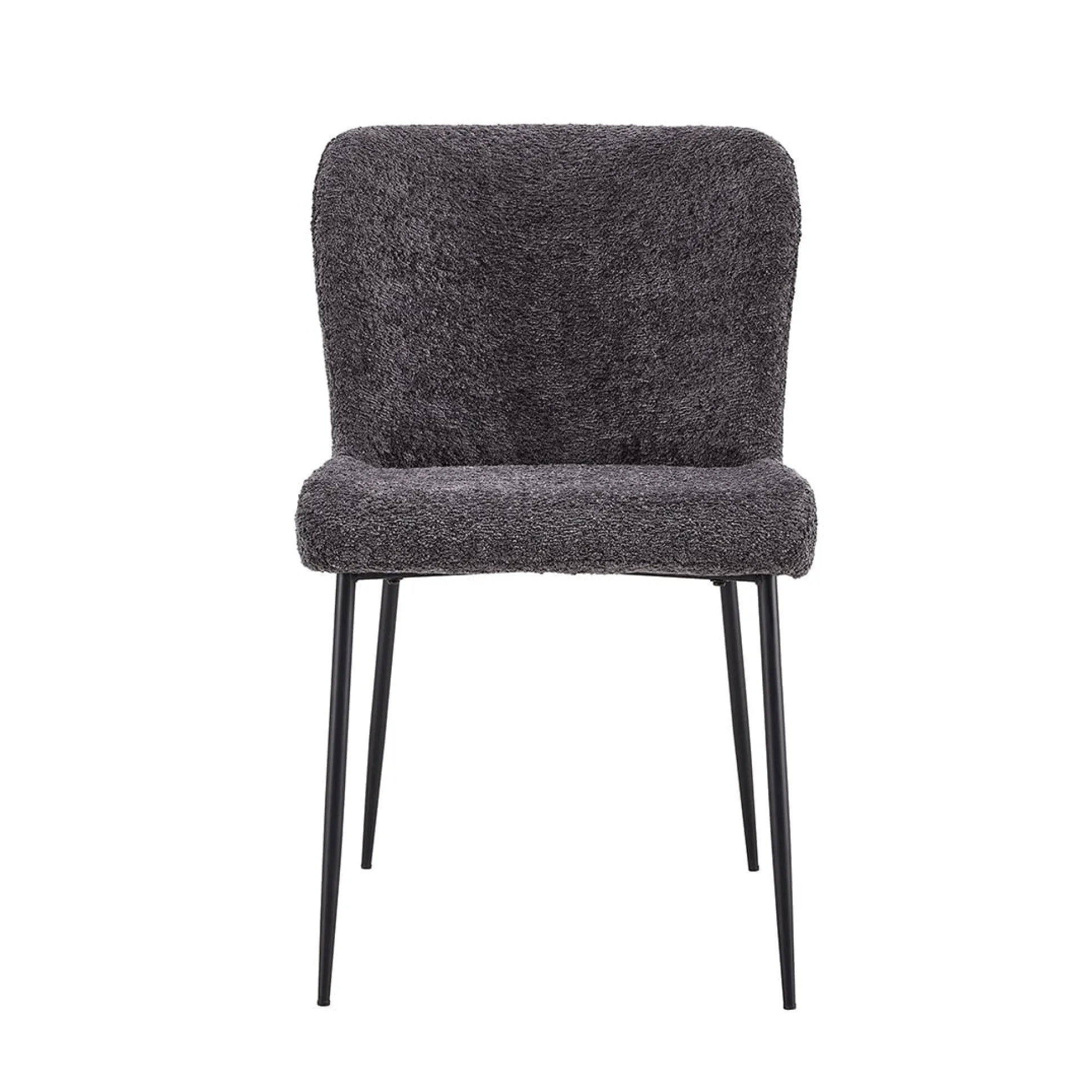 Stoel Jolie Bouclé Donkergrijs – Set van 2