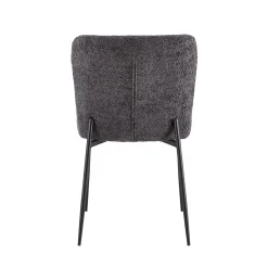 Stoel Jolie Bouclé Donkergrijs – Set van 2