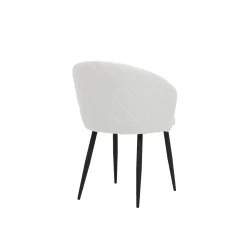 Stoel Juliette Ivoor Teddy – Set van 2