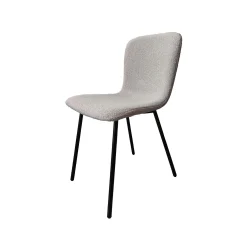 Stoel Kyra Lichtgrijs Bouclé – Set van 4