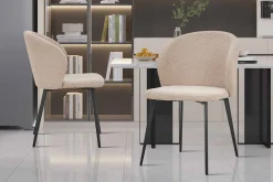 Stoel Lena Bouclé Zand – Set van 2