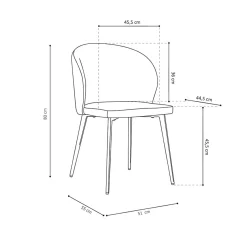 Stoel Lena Zand – Set van 4