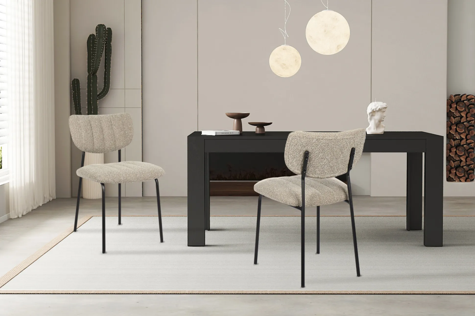 Stoel Lidy Bruin – Set van 2