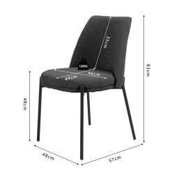 Stoel Lylou Grijs – Set van 2