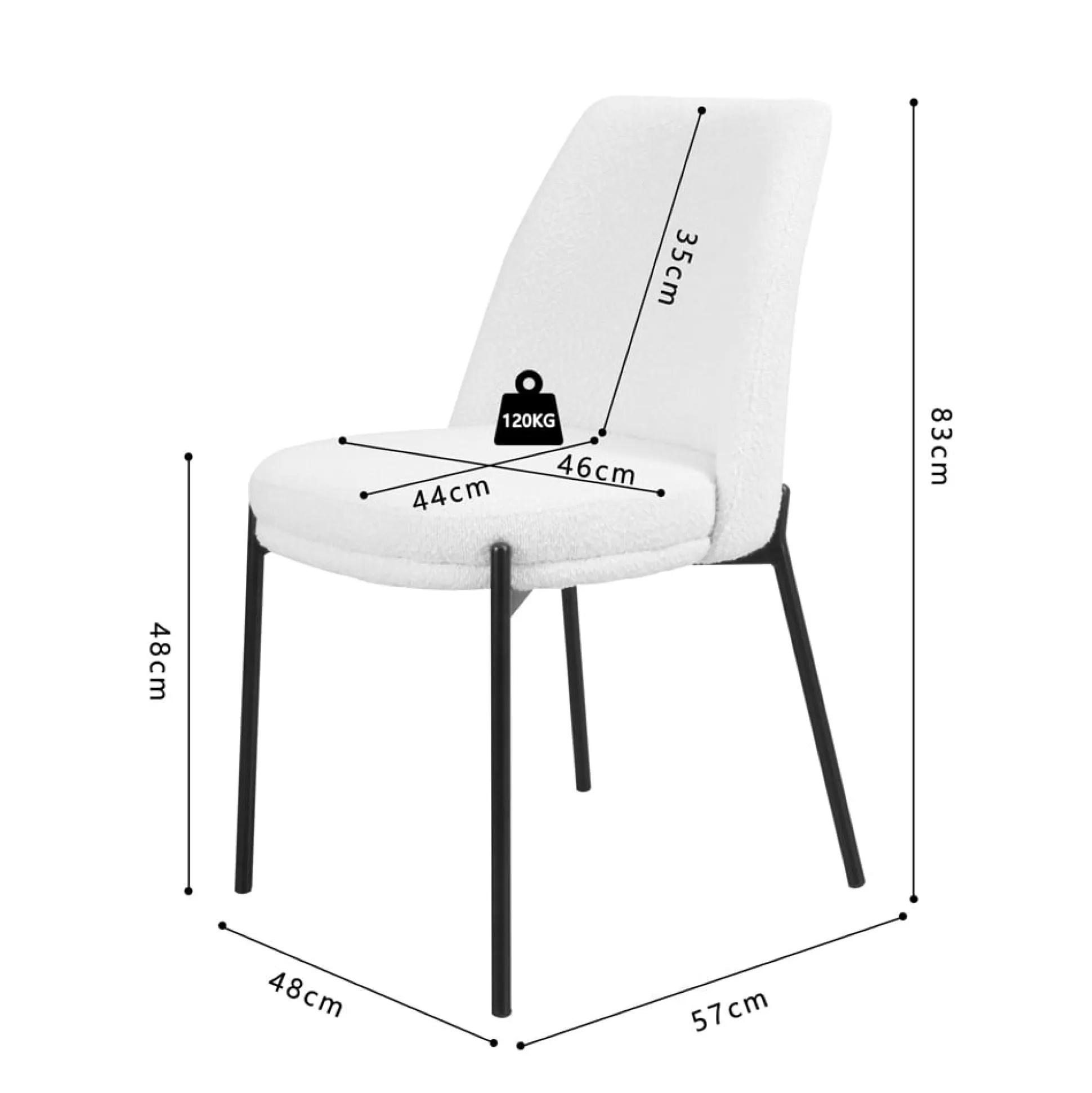 Stoel Lylou Wit – Set van 2