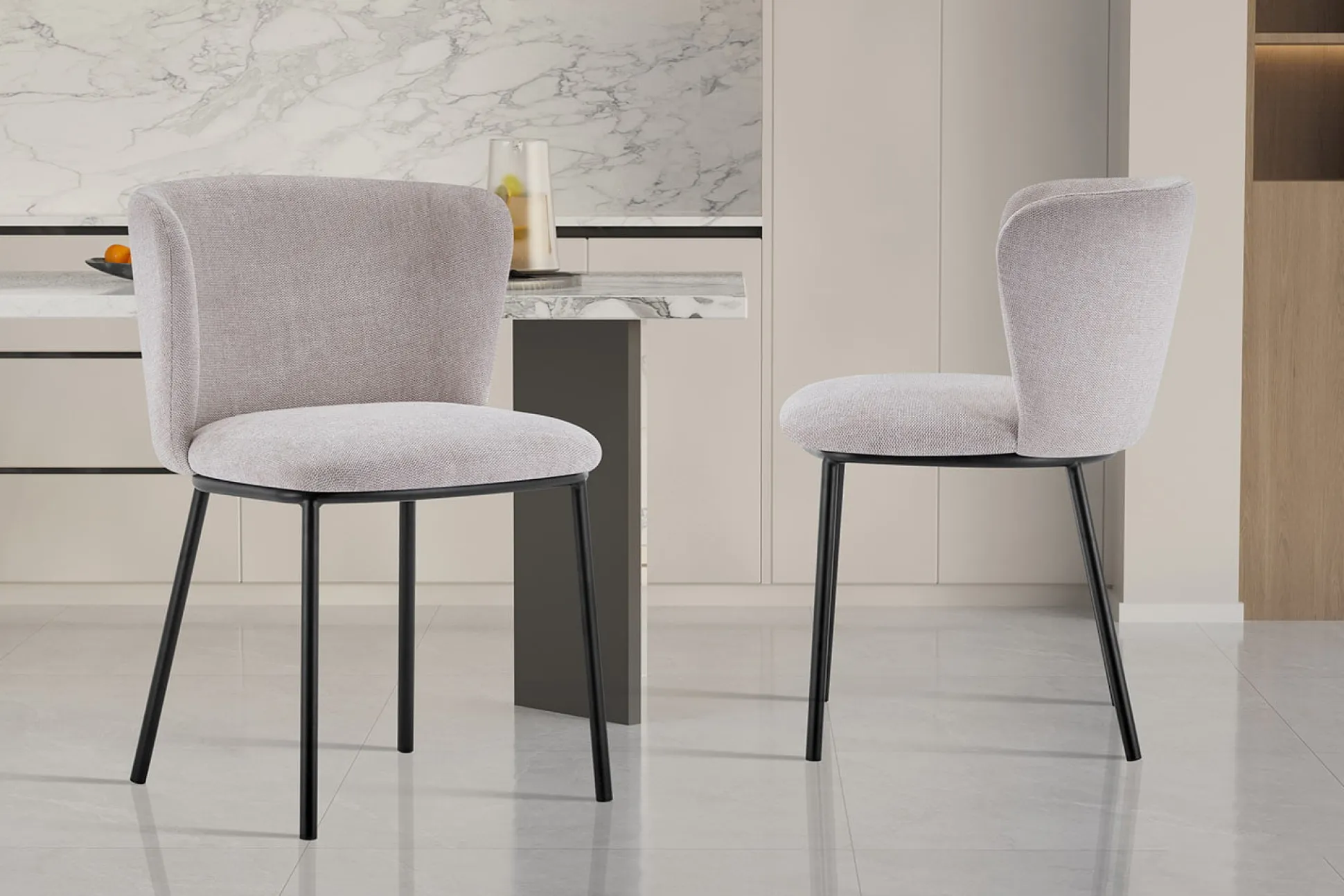 Stoel Lynn Beige – Set van 2