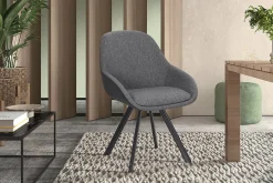 Stoel Malou Grijs-Donkergrijs – Set van 2