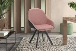 Stoel Malou Roze-Donkergrijs – Set van 2