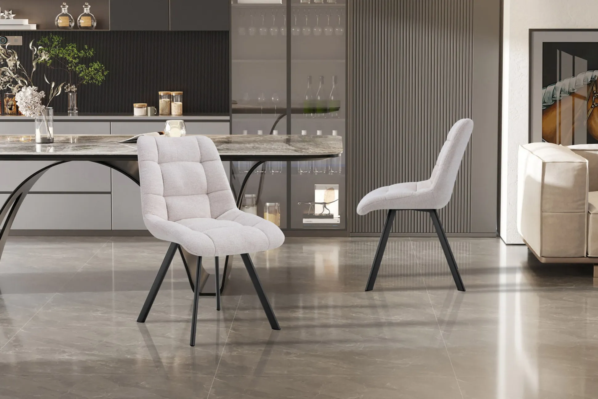 Stoel Margot Beige – Set van 2