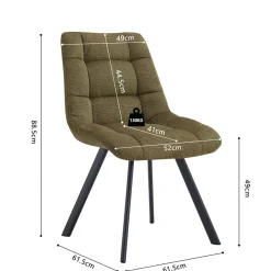 Stoel Margot Groen – Set van 2