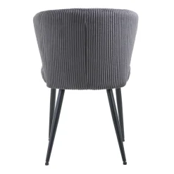 Stoel Marthe Grijs Ribstof – Set van 2