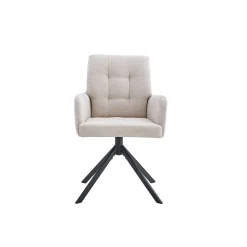 Stoel Mies Beige Stof – Set van 2