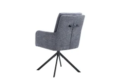 Stoel Mies Donkergrijs Stof – Set van 2