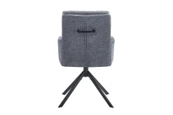 Stoel Mies Donkergrijs Stof – Set van 2