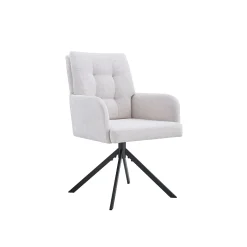 Stoel Mies Ecru Stof – Set van 2