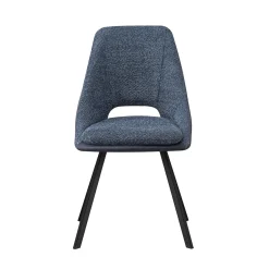 Stoel Nadine Bouclé Blauw – Set van 2