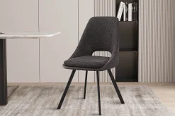 Stoel Nadine Bouclé Grijs – Set van 2