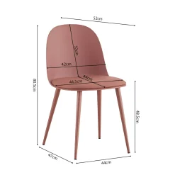 Stoel Noelle Terracotta – Set van 2