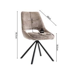 Stoel Noortje Taupe – Set van 2