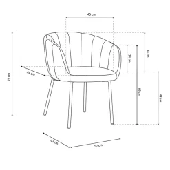 Stoel Pia Donkergrijs – Set van 2