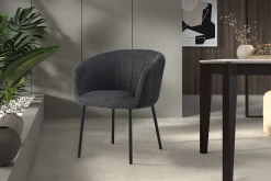 Stoel Pia Donkergrijs – Set van 2