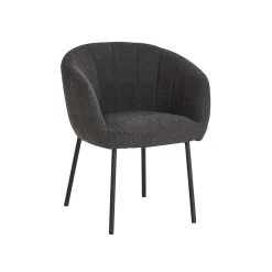 Stoel Pia Grijs Bouclé – Set van 2