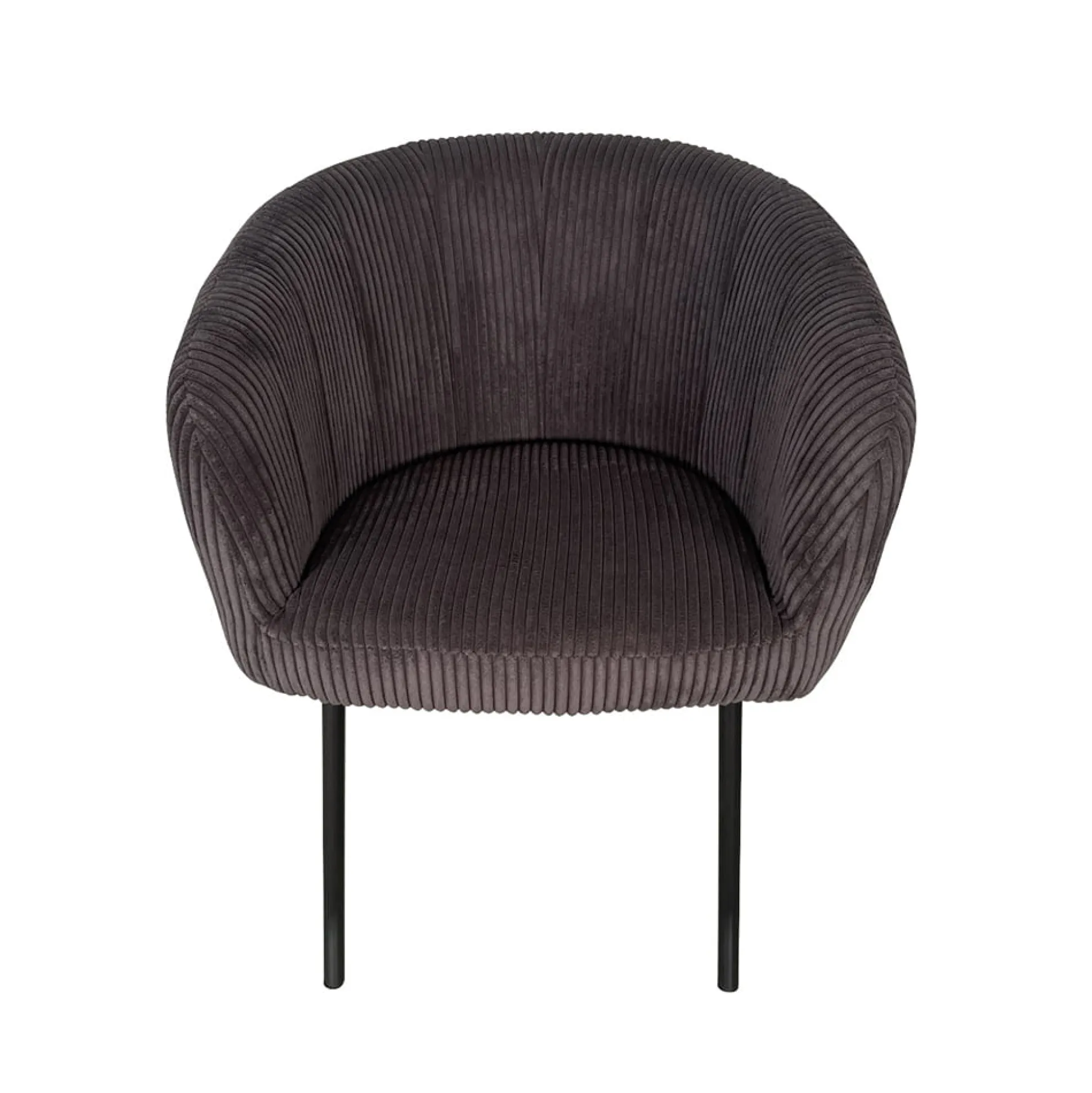 Stoel Pia Grijs Ribstof – Set van 2