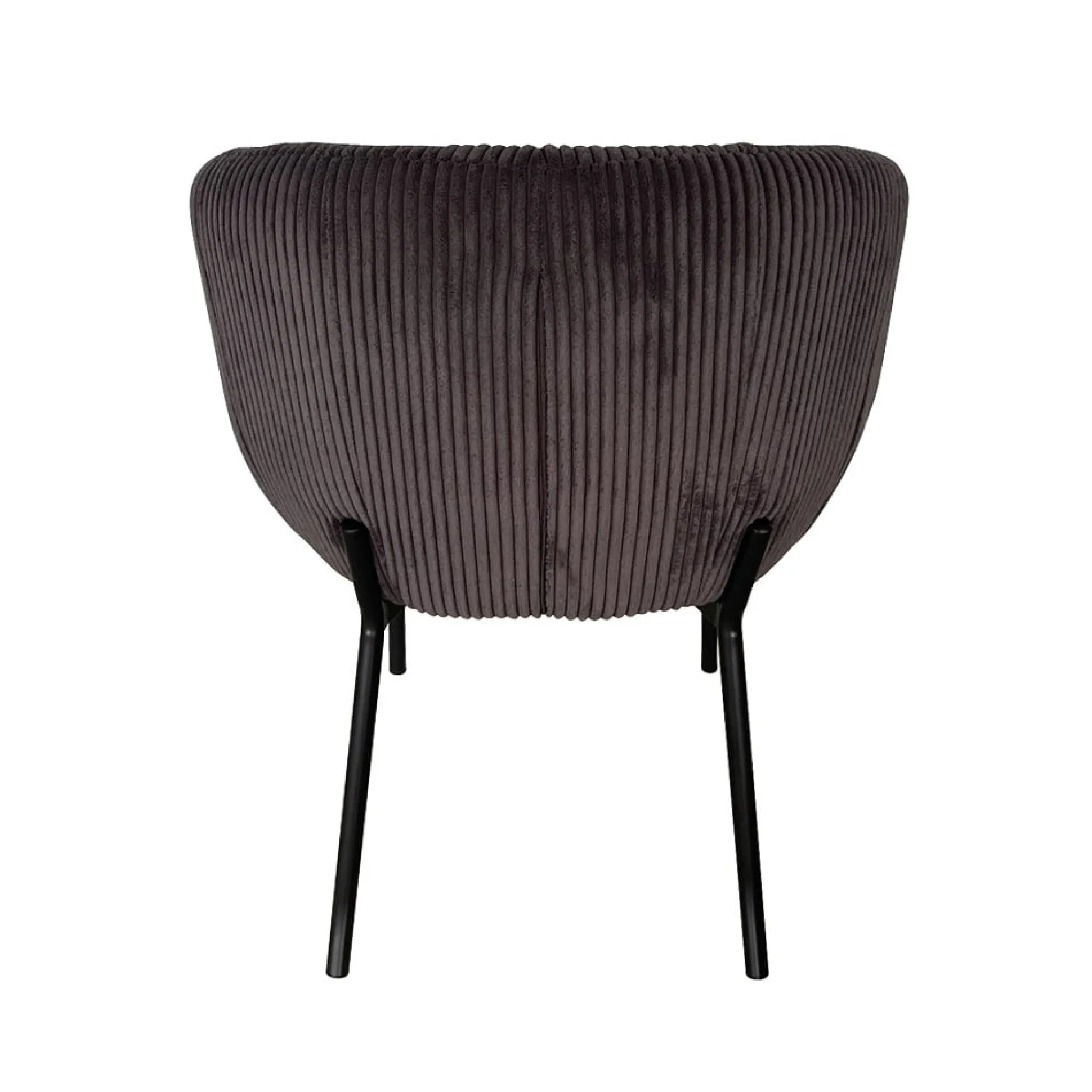 Stoel Pia Grijs Ribstof – Set van 2