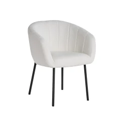 Stoel Pia Wit Bouclé – Set van 2