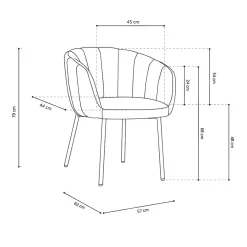 Stoel Pia Zand – Set van 2