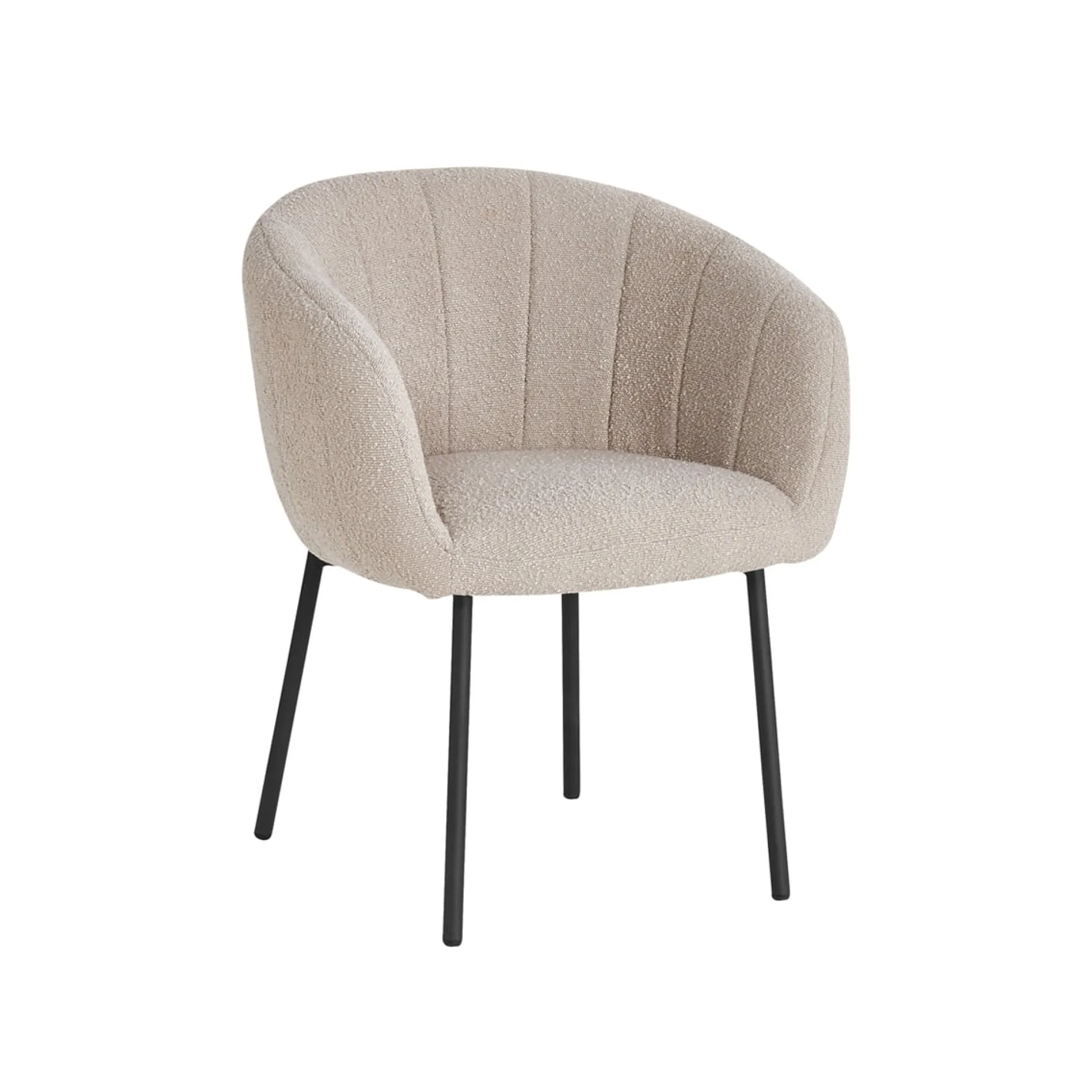 Stoel Pia Zand Bouclé – Set van 2