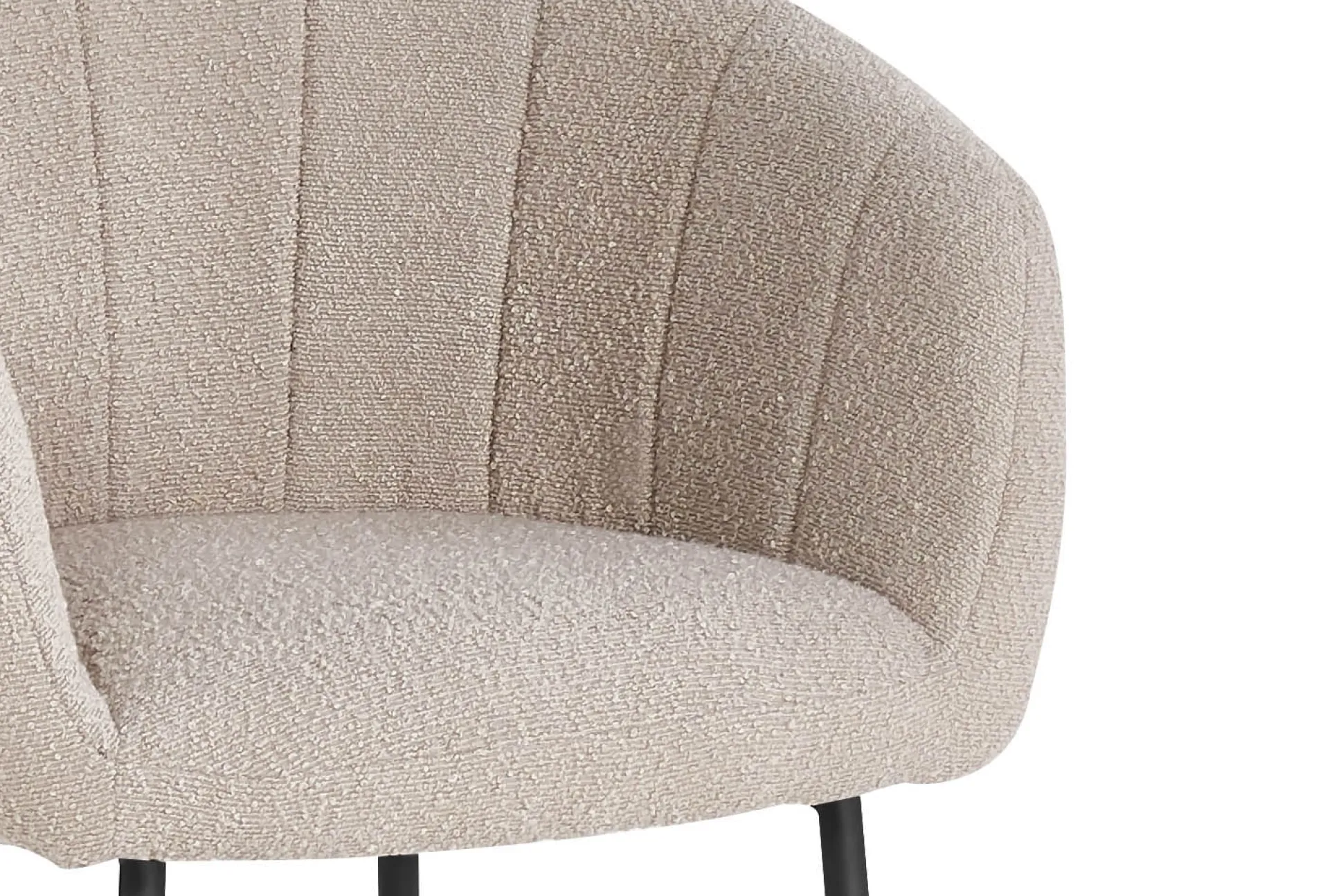 Stoel Pia Zand Bouclé – Set van 2