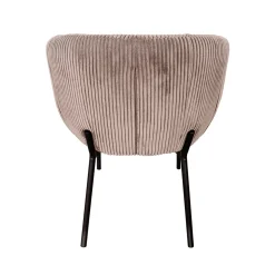 Stoel Pia Zand Ribstof – Set van 2