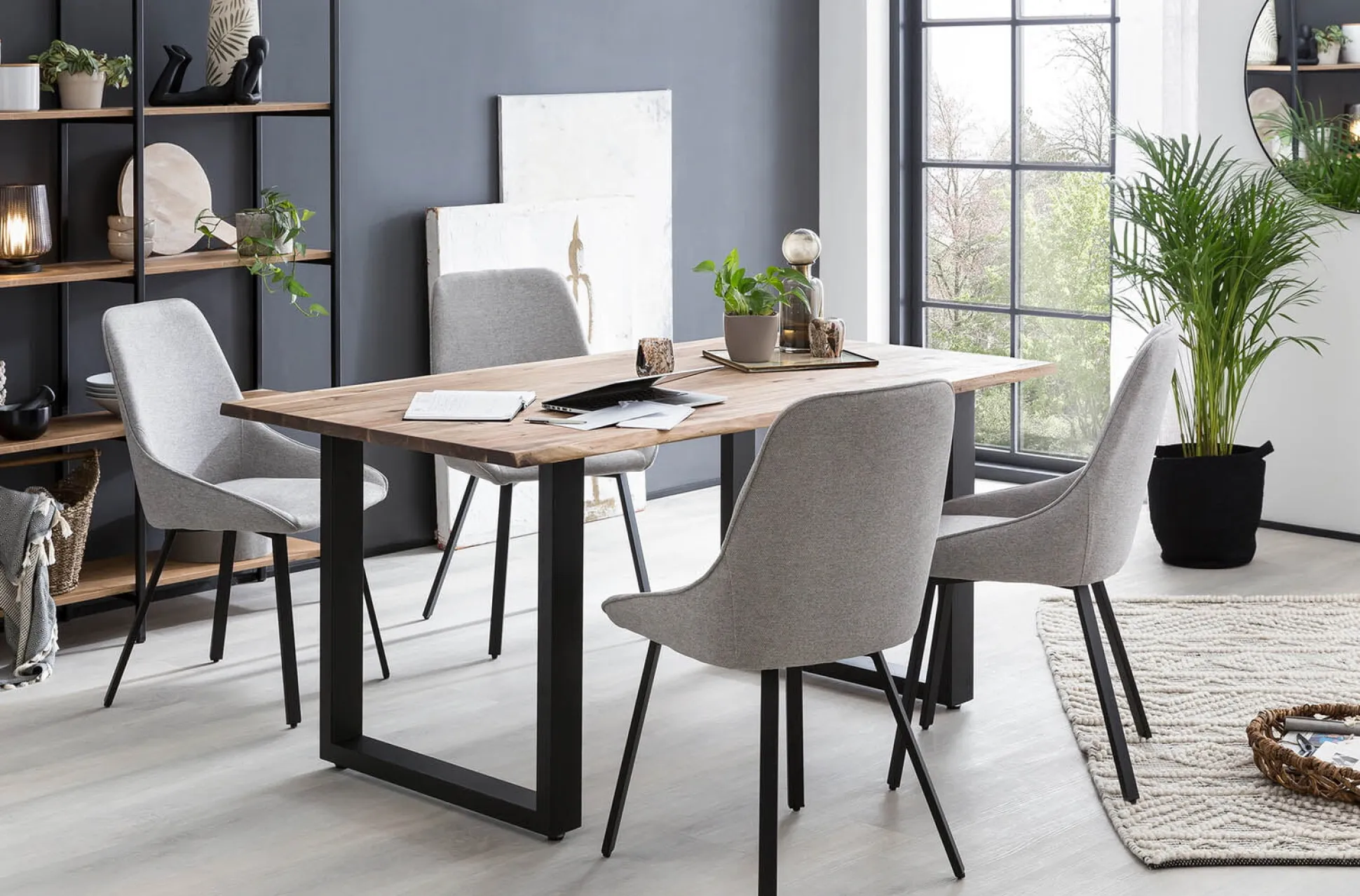 Stoel Tibbe Grijs – Set van 2