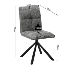 Stoel Yinthe Grijs – Set van 2