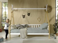 Tipibed Winnetou Wit 90×200 cm – Met uitvalbeveiliging